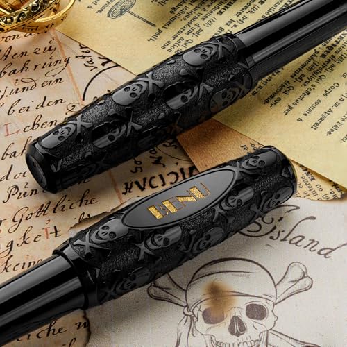 BENU Pixie Jolly Roger Stylo-plume Large noir et or chic