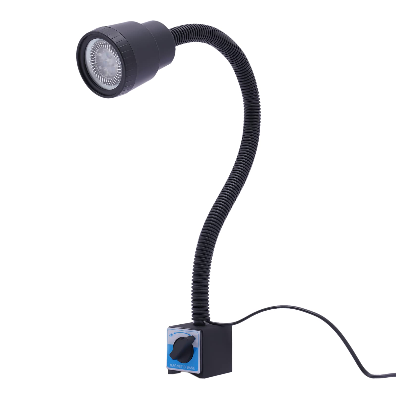 Lampa maszynowa CNC, 220 V, magnetyczna lampa LED, elastyczna lampa robocza z elastycznym ramieniem świetlnym i obrotem o 360°, do warsztatów mechanicznych