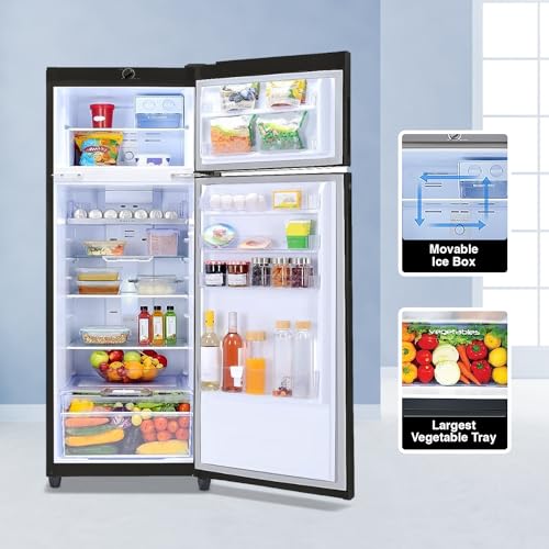 Image of Godrej Edge 294 L 2 Star With 95%+ Food Surface Disinfection with Nano Shield Technology Inverter Frost Free Double Door Refrigerator Appliance (RT EONVALOR 310B 25 RCIM JT ST, Jet Steel)