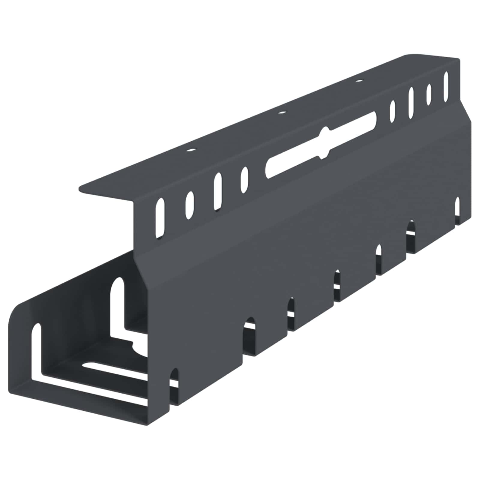 Gestión de cables debajo del escritorio, 2 unidades, antracita, metal para organizar cables, incluye clips para cables y cintas de , 43 x 9 x 11,5 cm