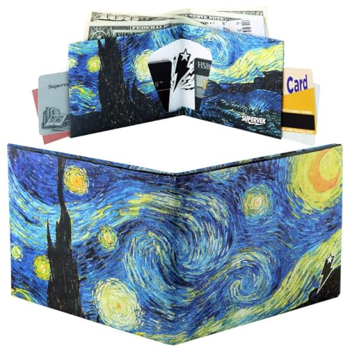 Starry Night Paper Wallet - Vegan, Mighty Thin, Tear & Water-Resistant Slim Wallet for men - Mens Credit Card Holder Small Wallet - Bifold Wallets for Men Women - RFID Wallet4