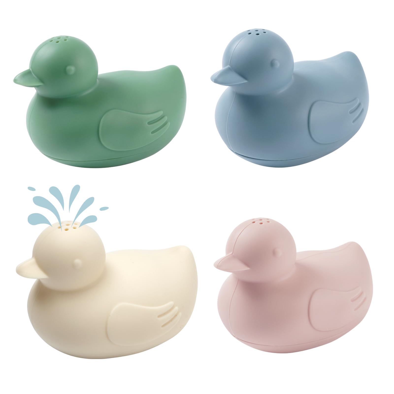 haakaa Dinky Splash Duck Silicone Baby Bath Toy, Detachable & Mold Free Food Grade Silicone Bath Ducks Toys, BPA-Free Squeeze Bathtub Toys,Floating