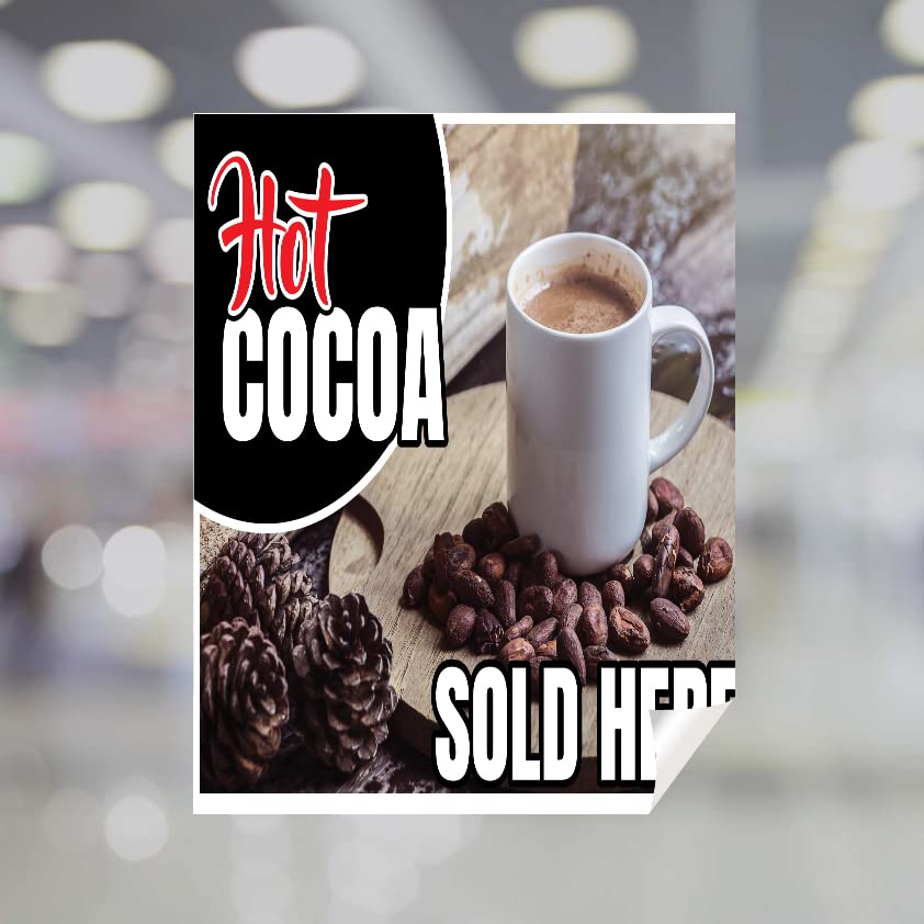 Moonlight4225 Hot Cocoa, Hot Chocolate, Sold Here Printed Window Static Cling - 20x24"