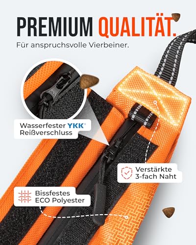 ZAUBERPFOTE Futterbeutel 'Joy' - Mit wasserfestem YKK® Reißverschluss - Apportierbeutel für Hundetraining - Ideal für Leckerlies – Praktische & robuste Leckerlitasche für Hunde