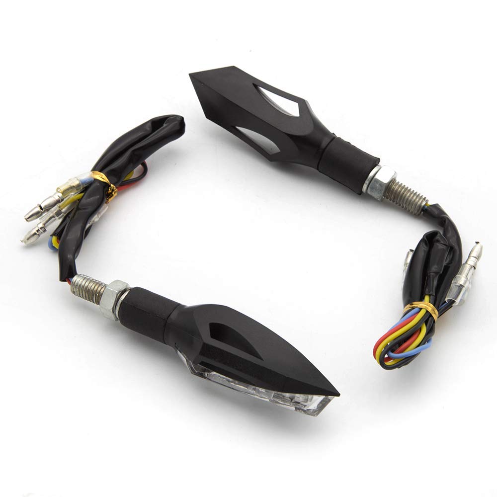DLLL 2pcs 12 SMD LED Mini Stalk Arrow Motorcycle LED Turn Signals...