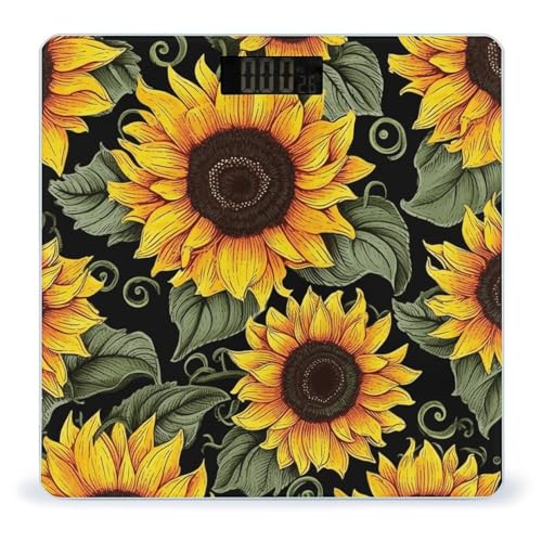 Báscula Digital de Baño Floral Sunflower 26 x 26 cm miniatura 1