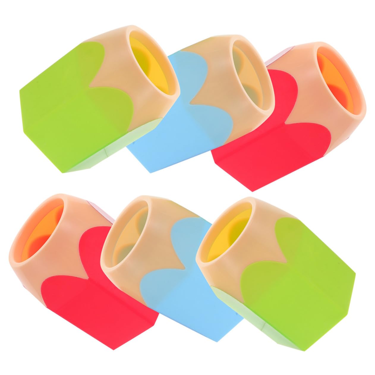 NUOBESTY Bunter Stiftehalter Platzsparend und Stilvoll Zufälliger Stil aus ABS 6 Stück mit Großem Öffnungsdesign für Schreibtisch für Abschlussatmosphäre im Klassenzimmer