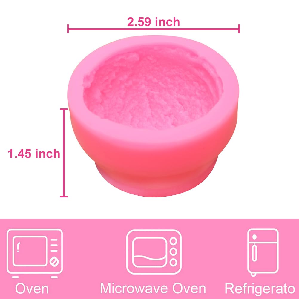 3 moldes de silicona con forma de helado, para velas de media bola, molde de silicona para manualidades de resina, velas, jabón, pastel, chocolate