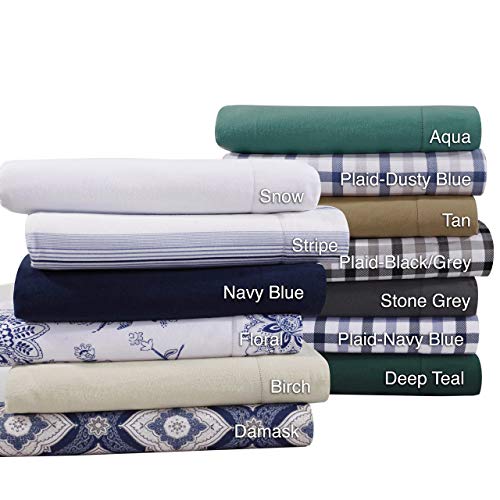 Tribeca Living 100% Cotton Flannel Sheet Set - 200 GSM, Deep Pocket, Ultra Soft & Cozy, Twin XL, Floral Ptinted