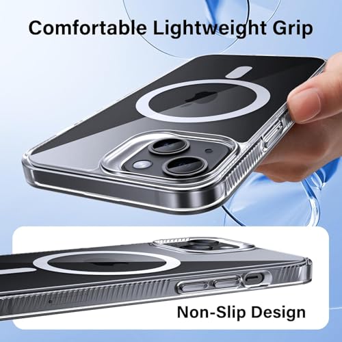 Image of PC & TPU Back Case Cover for Apple iPhone14 | Mag-Safe Compatible | Camera Protection | Transparent Mobile Phone Case Cover for Apple i Phone 14 / i Phone 14 | Transparent Back Cover