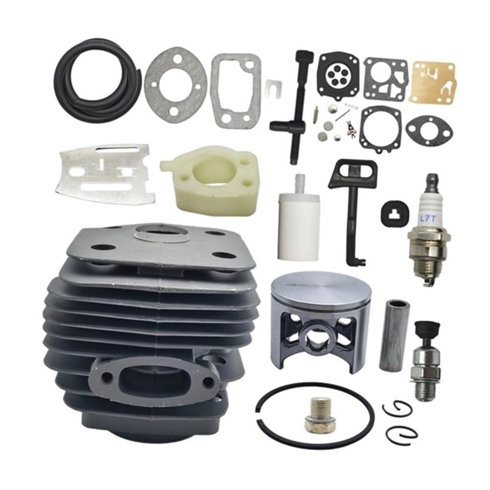54mm Cylinder Piston Kit Compatible with 288XP 181 281 288 Chainsaw Manifold Decompression Choke Rod Chain