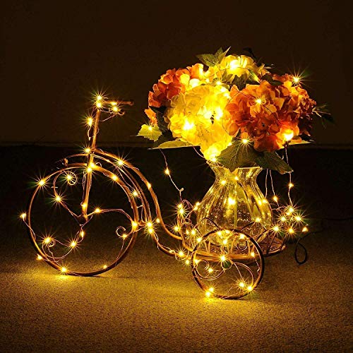 [2 Pack] Upoom Solar Fairy Lights, 200 LED Outdoor Solar String Lights Garden Copper Wire Decorative Lights 66Ft Waterproof Indoor Outdoor Lighting for Garden, Patio, Yard, Christmas