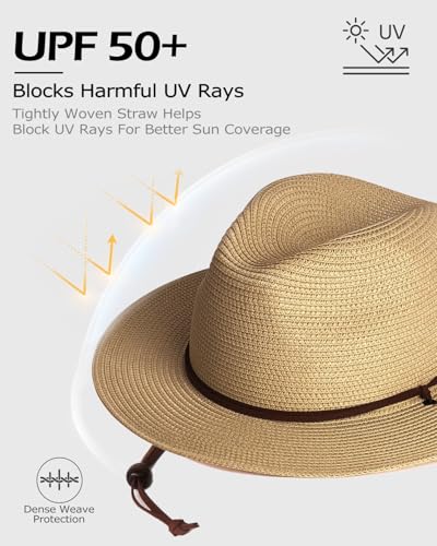 Image of Zylioo XXL XL Straw Hats for Men Big Heads,L M S UV Summer Fedora Panama,UPF Beach Sun Hats for Women Travel Hat