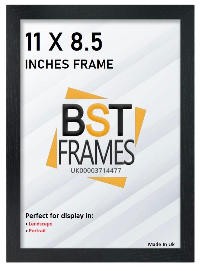 Bargain Shop Az Black Wooden Effect Picture Photo Frames (11" X 8.5", )