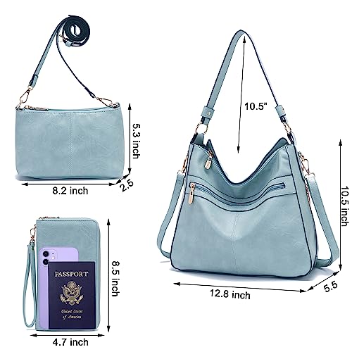 Image of Women Large Crossbody Bags Ladies Satchel Shoulder Handbags Purse and Wallet Set for Women Totes Hobo Purses