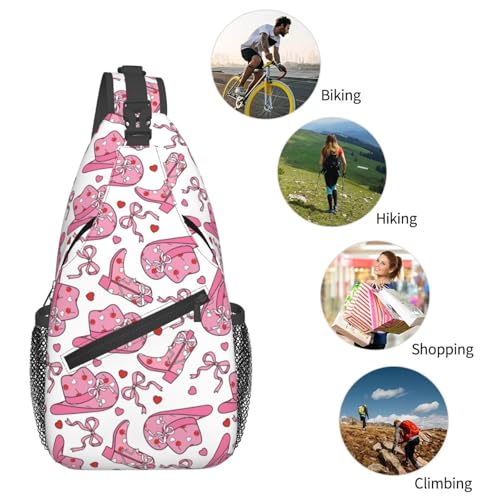 Bolso bandolera Cowgirl Coquette Pink para mujer y hombre miniatura 6