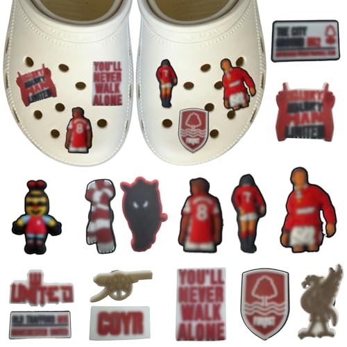 JSTHHTT 15 Piezas Shoe Charms, Shoe Charms para Zapatos de FúTbol, Adornos de Zapatos, Pin Croc, Decoración de zapatos para Adultos, Niños y Niñas