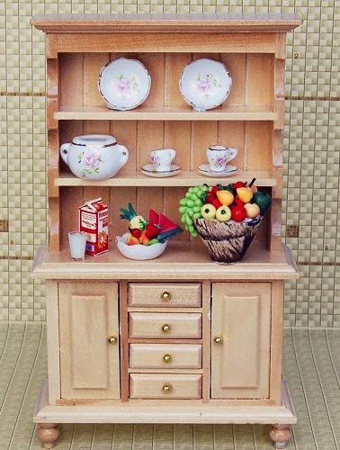 Amazon | 1/12スケール ミニチュア収納食器棚ハッチ本棚 ミニ