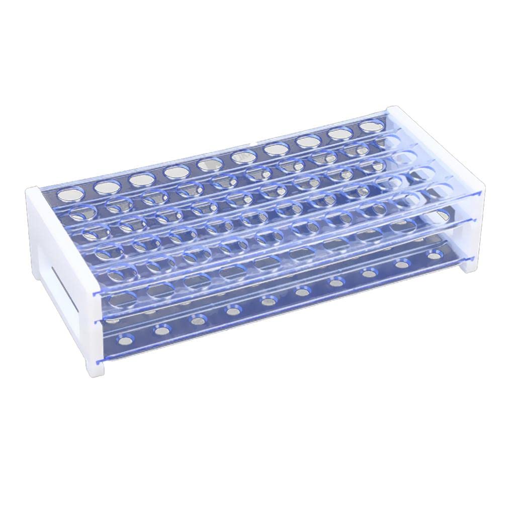 CLUB BOLLYWOOD Plastic Test Tube Stand Bracket Rack for Test Tubes 50 Holes Positions 13mm | Plasticware | Lab Supplies-picture-32