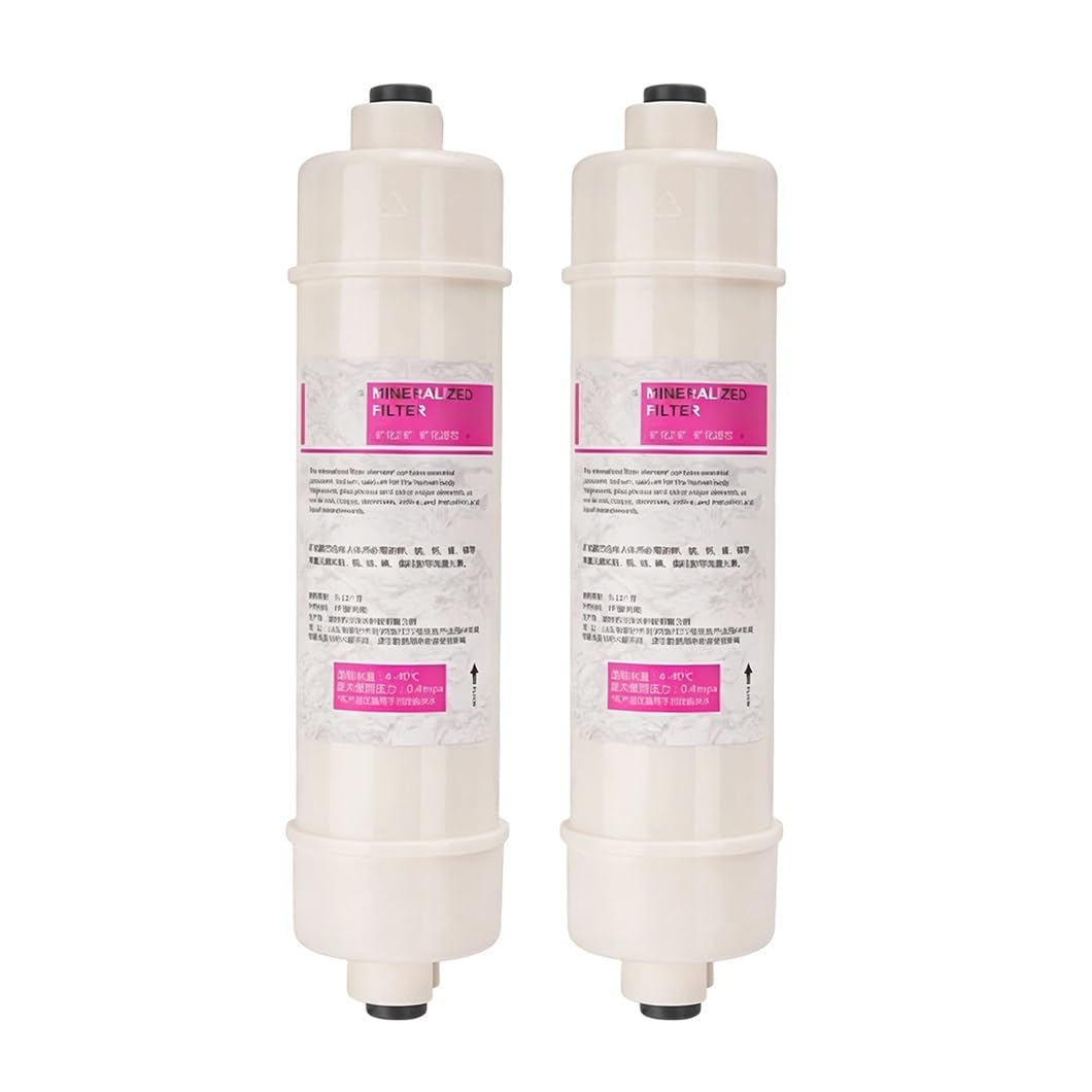 Zestaw 2 Filtrów Remineralizacyjnych,filtr Szybkozłączny 1/4",przywracający Niezbędne Minerały ​​systemu Odwróconej Osmozy RO, Filtracji Wody Pod Zlewem