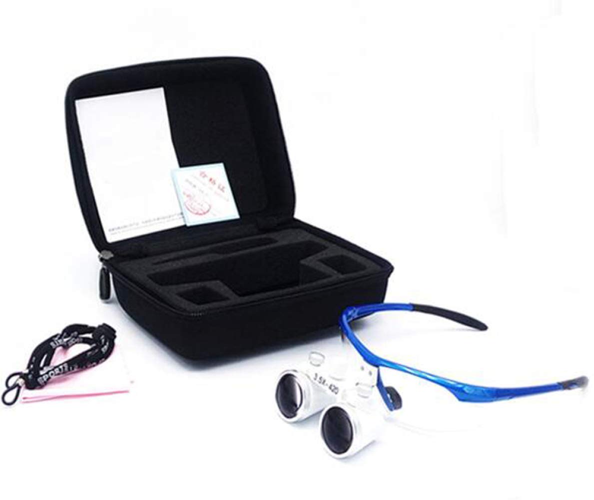 Lupa, Lupas De Aumento, Lupa Binocular De 3,5X 420 Mm, Lupa De Diadema Manos Libres, con Práctico Estuche De Transporte, para Aficionados, Electricistas, Joyeros,