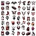 50Pcs Horror Skeleton Stickers Pack for Teens and Adults, Red Skull and The Maiden Waterproof Vinyl Stickers for Laptop,Water Bottle Decals (Satan)