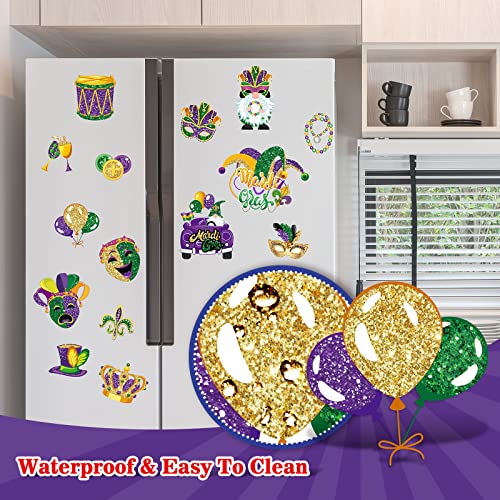 Imanes decorativos Whaline Mardi Gras 15 piezas miniatura 4