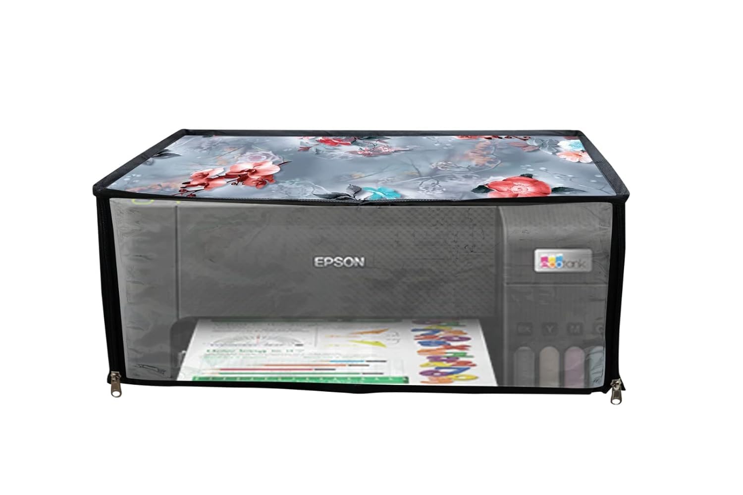 Print Fab Printer Cover Epson L3150 Dust Proof Water Proof Washable Printer Cover for Epson EcoTank A4 Wi-Fi All-in-One L3150 (Grey Flower) (B0CLZ4RHLX) Amazon Price History, Amazon Price Tracker