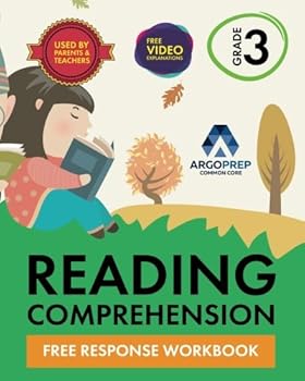 Paperback 3rd Grade Reading Comprehension Workbook: Free Response Workbook by ArgoPrep Book