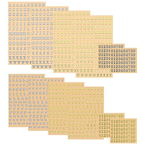 Sticker Letter Set, 12 Sheets Letters & Numbers Stickers, Letter ...