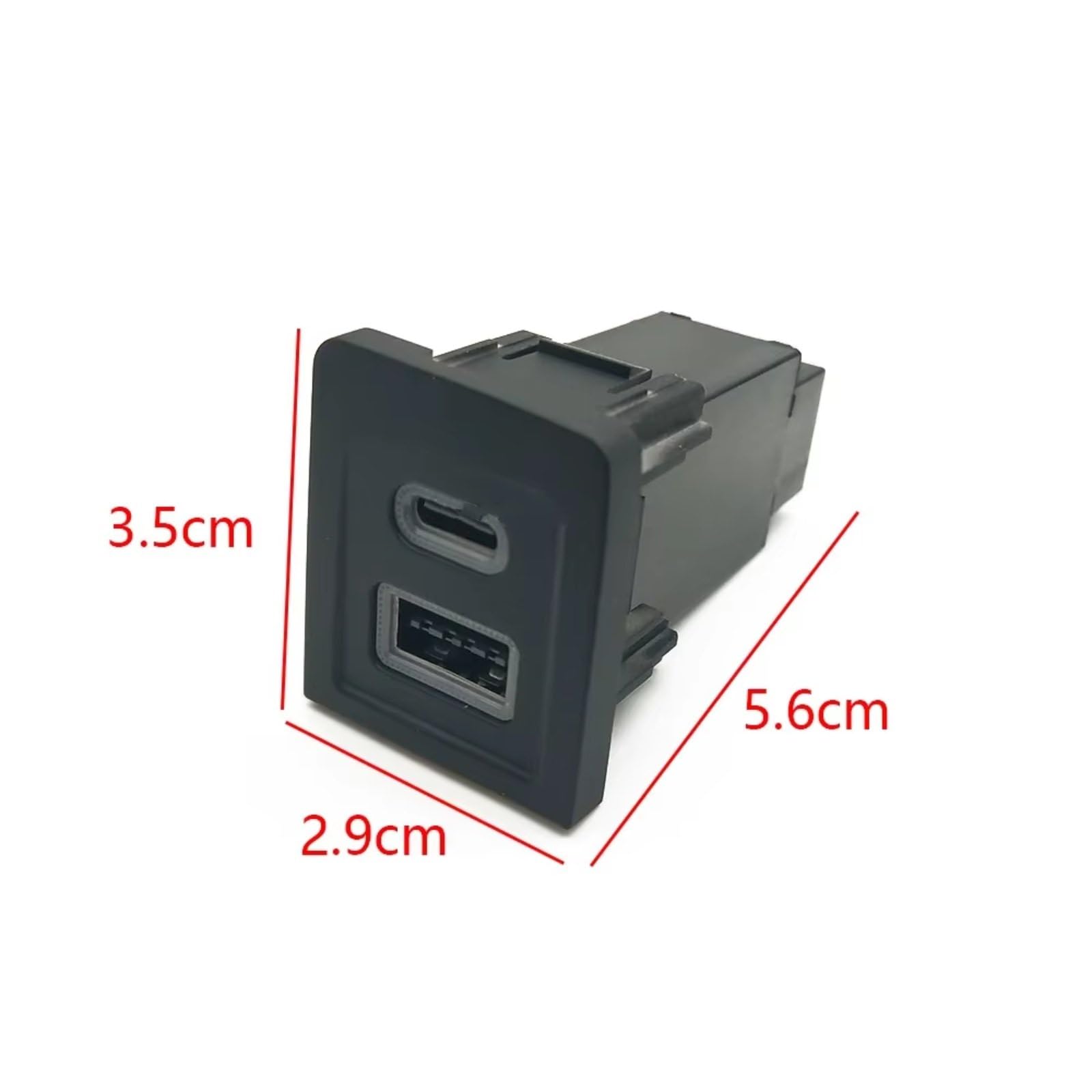 Adattatore Presa USB Porta USB Center Console Compatibile Con Per Per T5 2003-2009 Auto Per Caricabatterie Adattatore Di Ricarica Telefono Presa PD Adattatore QC3.0