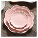 talerz Obiadowy talerz Ceramiczny Płyta Steak Sałatka Makaron Przekąska Płyta I Desery Mikrofalówka i Zmywarka Różowy 3-częściowy zestaw Talerz obiadowy (Color : A)
