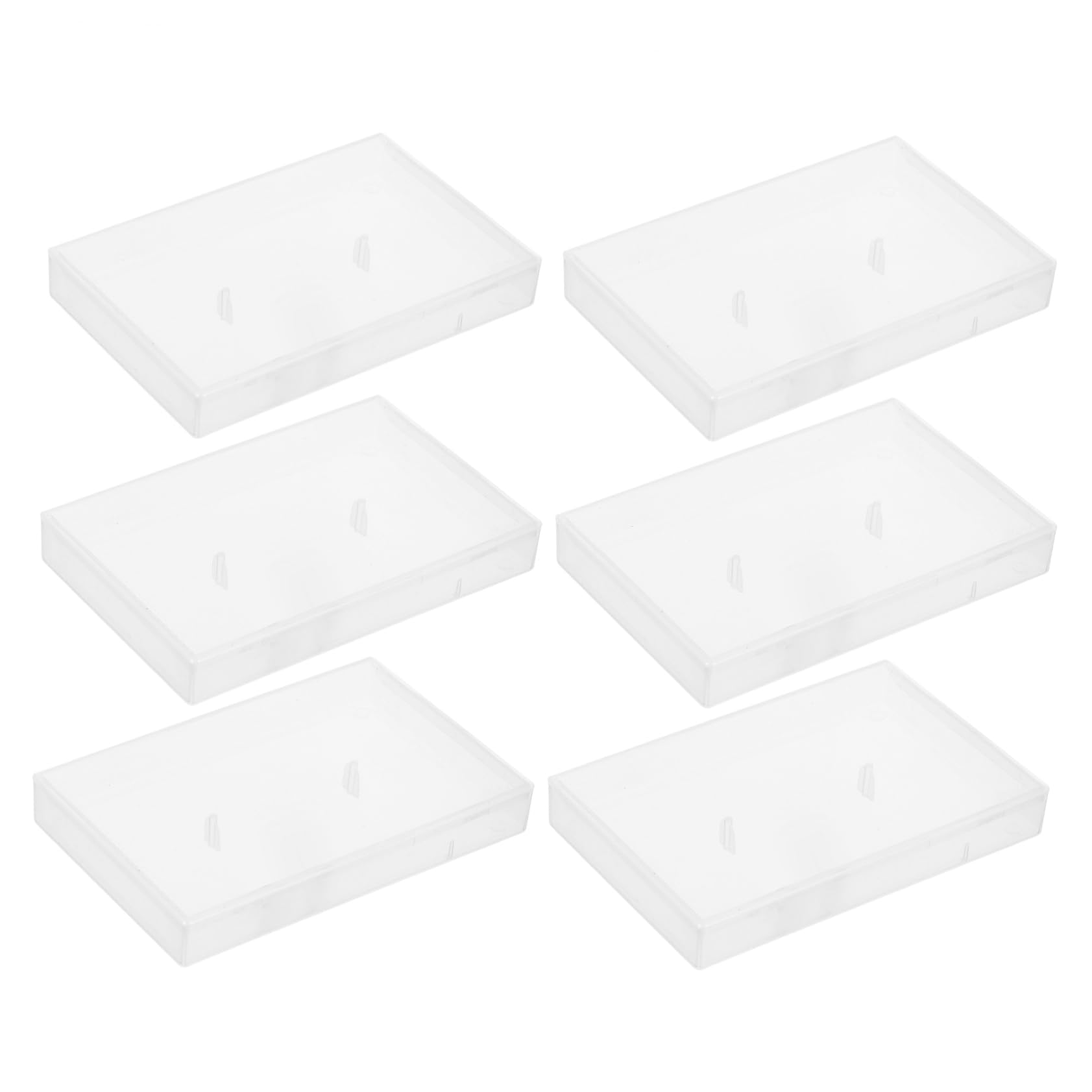 PRETYZOOM 6Pcs Clear Plastic Cassette Tape Storage Boxes Tape Holder for Audio Cassettes Lightweight and Compact Design for Easy Transport and Organization Semitransparent