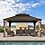 PURPLE LEAF 13' X 15' Outdoor Hardtop Gazebo Patio Wide Aluminum Frame Metal Double Roof with Heavy Duty Netting and Curtains for Permanent Hard Top Pavilion Screen with Lights, Khaki