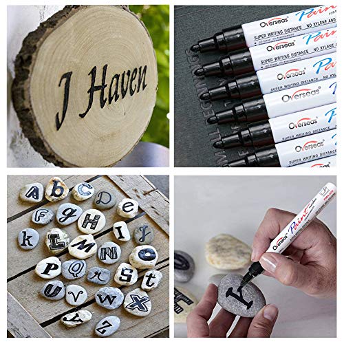 Overseas 12 Black Paint Pens Permanent Markers, Oil Based Paint Markers by Lesun - Used condition - Image 3