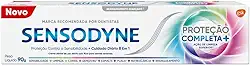 Sensodyne Creme Dental para Sensibilidade Proteção Completa com Flúor, 8 em 1, 90g
