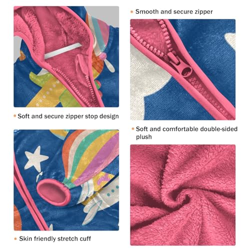 GuoChe Hot Air Balloons and Airplanes Boy Hooded Fleece Jacket3