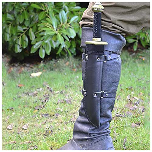 HLGQ Funda de Cuchillo Vintage Medieval, Protector de Pierna al Aire Libre, Transporte Simple, Funda de Pierna de Daga de Asesino, Accesorios de...