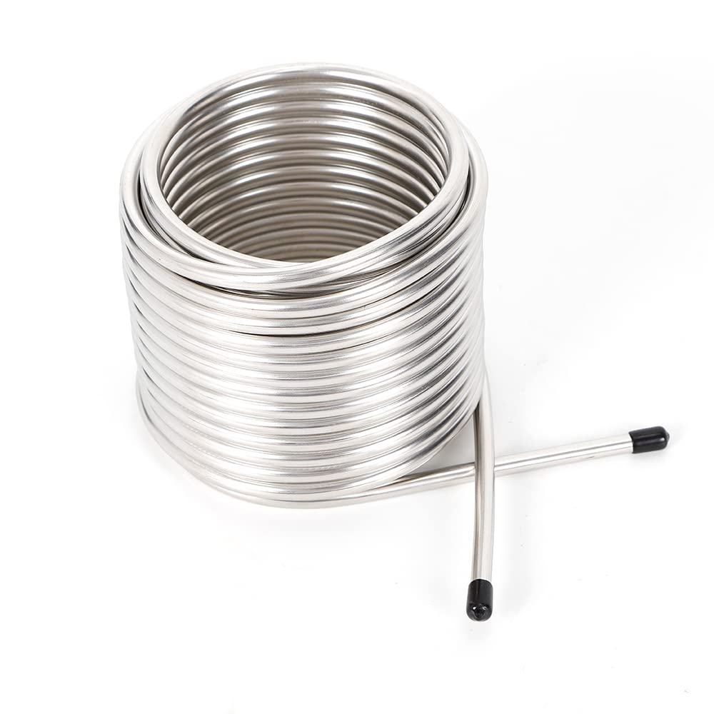 Stainless Steel Immersion Wort Chiller, Double Layer Food Grade Stainless Steel Coil Pipe for Cooling Beer &amp; Malt, Beer Chiller Brewing Equipment for Home Brewing