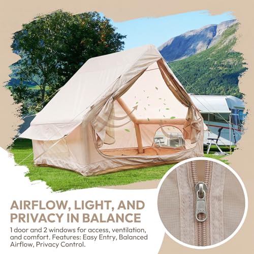 Carpa inflable para 4-6 personas, 4 estaciones, khaki miniatura 3