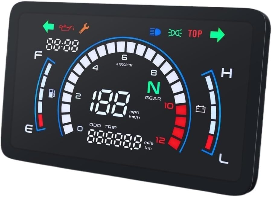 Motorcycle Speedometer Gauge Motorcycle Digital Tachometer Motobike Dashboard Full Digital Tachometer Meter Assy for EX5 Dream/EX5 Ipowed Meter Gauge
