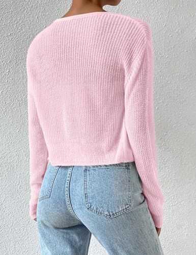 Image of Cropped Cardigan Sweaters Open Front Long Sleeve Cardigans Lightweight Fall Bolero Shrugs