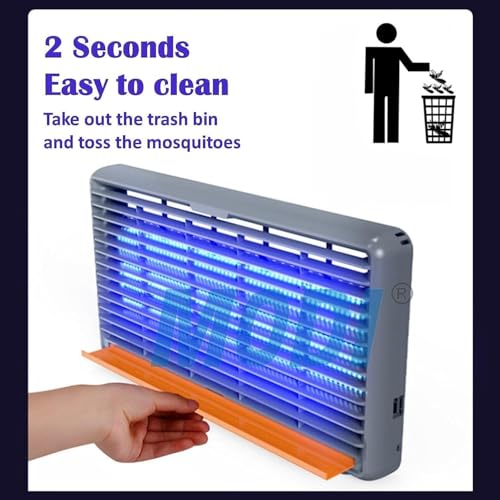 Image of Electric Mosquito Killer, Fly Insect Killer Machine, Insect Bug Zapper,Fly Catcher and Trap Killer LED Lamp for Restaurants,Home,Office,Bedroom (Grey)