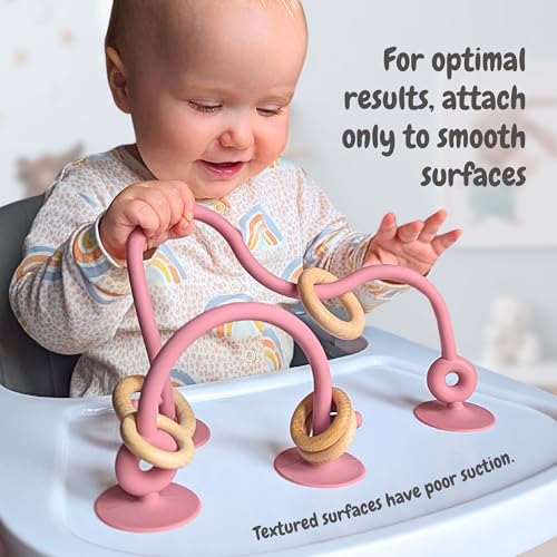 Infatot® Teething Suction Toy, Wood & Silicone Baby Toys 0-6 Months - Image 2