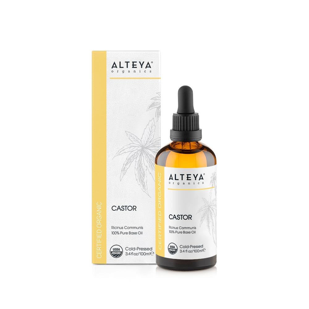 Alteya Organic Castor Oil 100ml, 100% USDA Certified Organic Pure Natural Cold Pressed Carrier Oil, Body, Hair, Lashes - Image 2