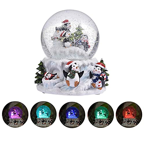 Bola de nieve musical 3D con luces LED de ensueño y canciones infantiles para niños 7
