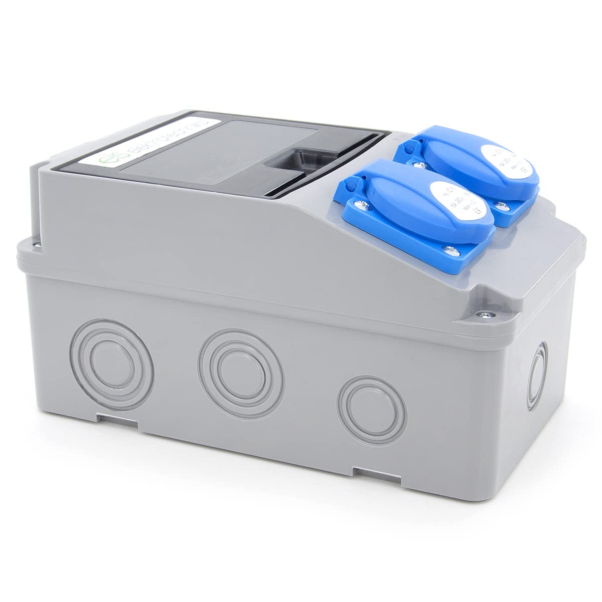 Construction current distributor 6NO 2 x 230 V LS and FI wired (2 x 230 V 1 x LS C16 FI40 electricity meter