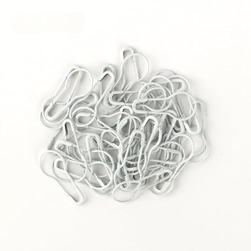 1000pcs Metal Gourd Safety Pins, Stitch Markers, Calabash(Paint White)
