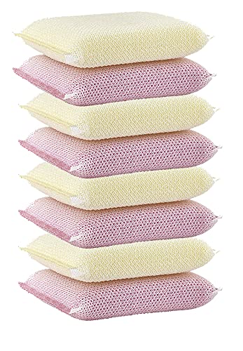 Superio Nylon Cleaning Pad, Dish Scrubbers, Multi Surface Scratch- Free Scour Sponge for Stainless Steel, Copper cookware, China, Dishes and plasticware (8)
