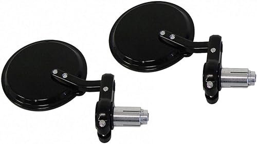 Miniatura 2 de 1 par negro CNC redondo Billet Bar lente convexa manillar extremo motocicleta espejos compatibles para 2017 Kawasaki Ninja H2R